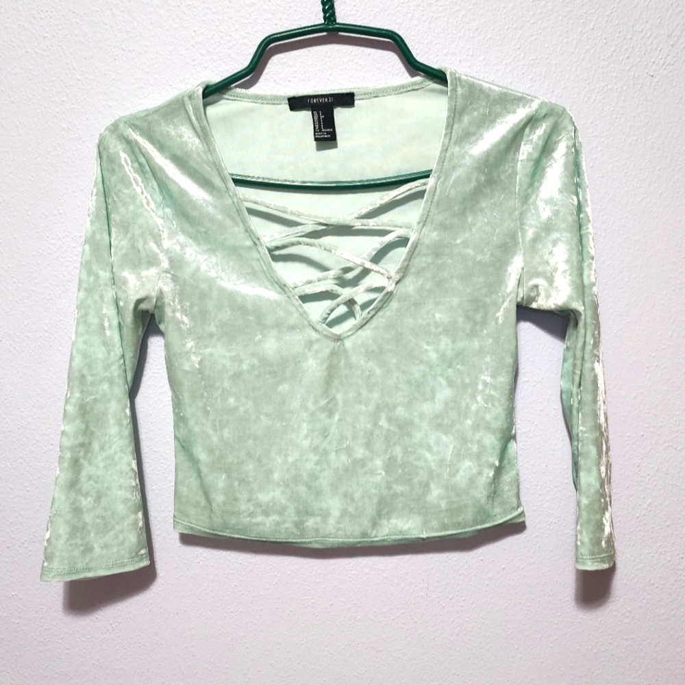 Suede crop top